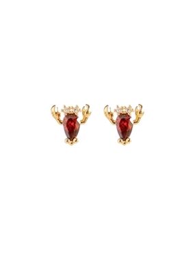 Cubic Zirconia Lobster Stud Earrings